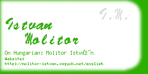 istvan molitor business card